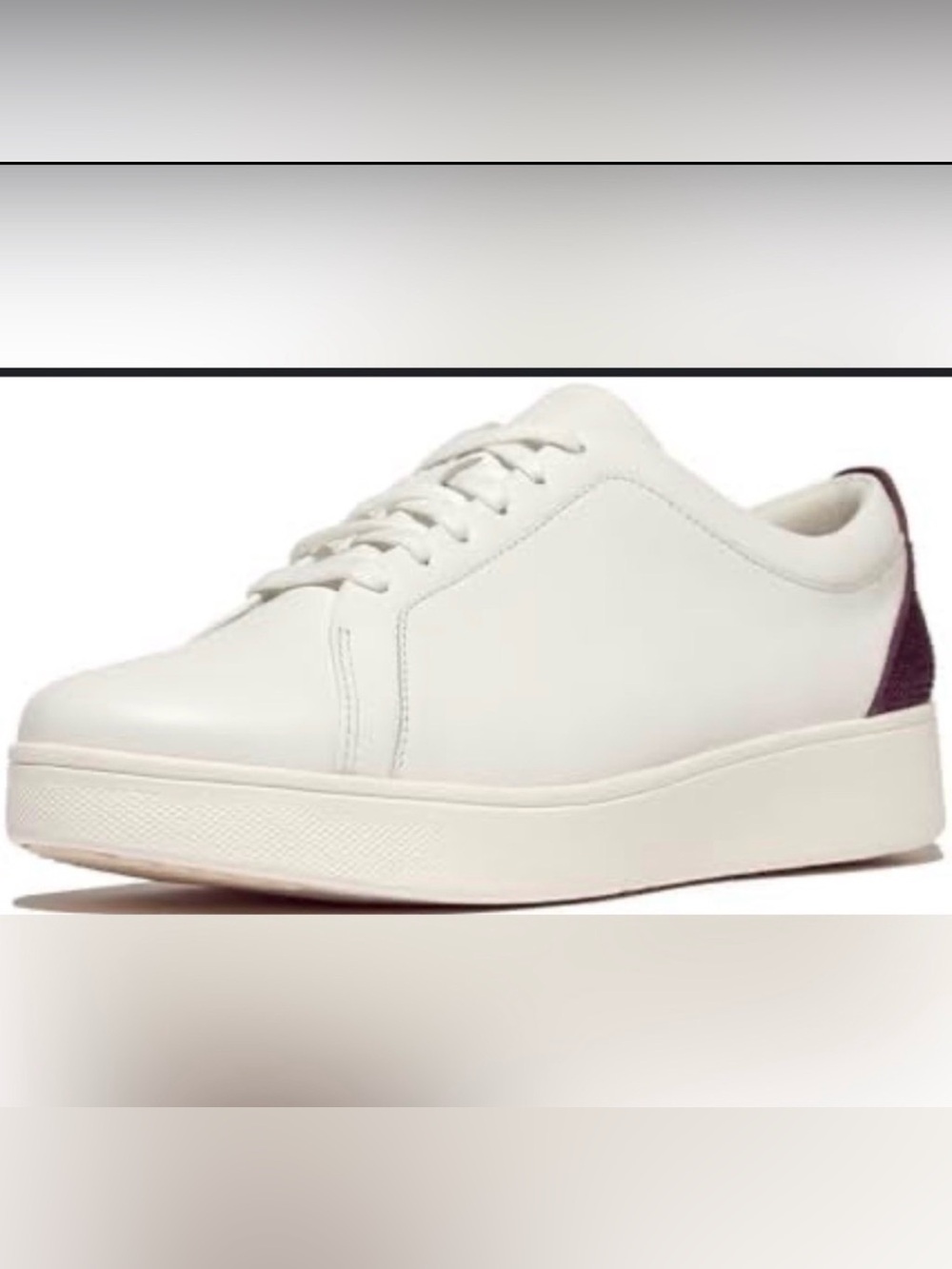 FITFLOP Ladies Rally Leather Basic White Sneakers